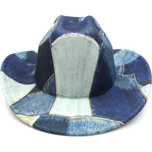 Felt Cowboy Hat Unisex Wide Brim Western Western Party Cosplay Costume - Picture 3 of 6